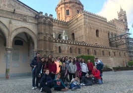 El alumnado del centro en el viaje a Palermo.