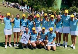 Las jugadoras de España en el torneo Solheim júnior.