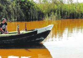 Una vista actual del agua de la laguna.