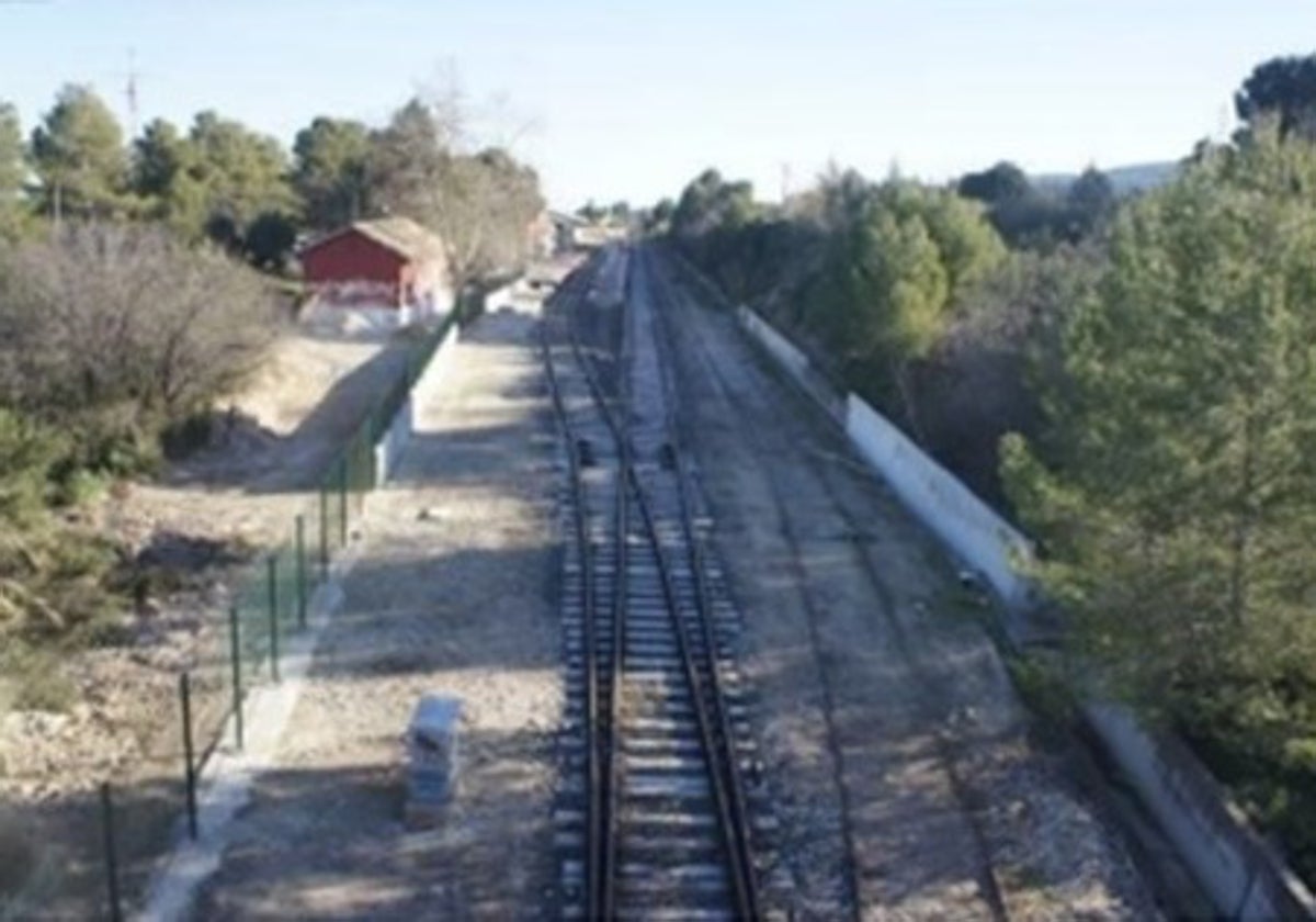 Tramo de la línea Xàtiva-Alcoi.