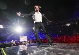 Manuel Carrasco, durante su concierto en Valencia