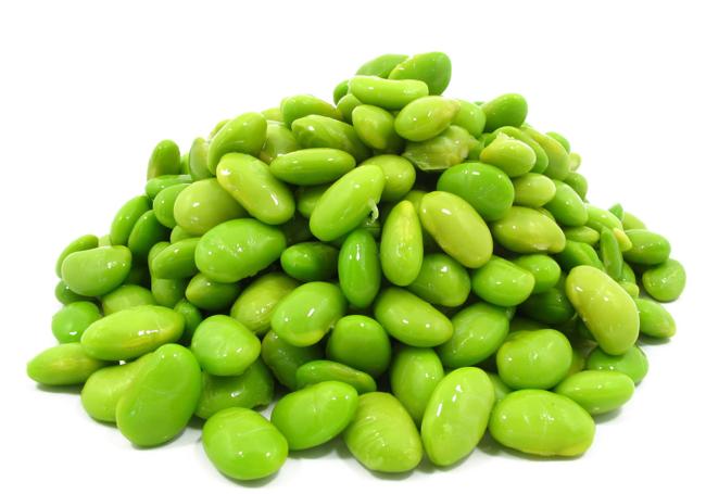 Así es el aspecto del edamame.