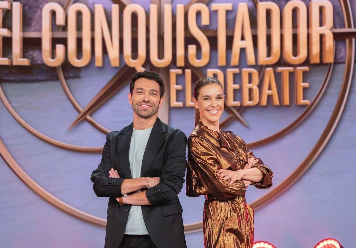 Marc Calderó y Raquel Sánchez Silva, presentadores de 'El Conquistador'.