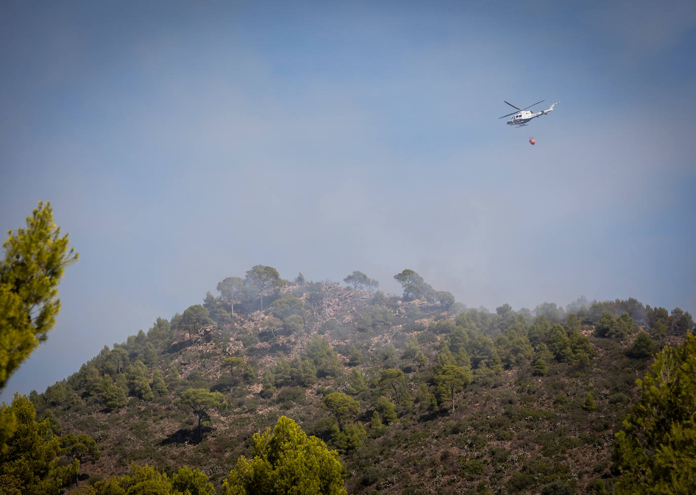 Fotos del incendio junto al monte Picayo, en la Sierra Calderona de Valencia