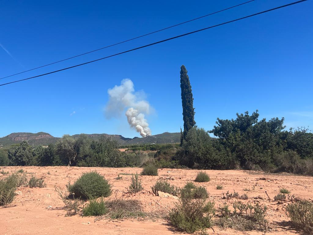 Fotos del incendio junto al monte Picayo, en la Sierra Calderona de Valencia