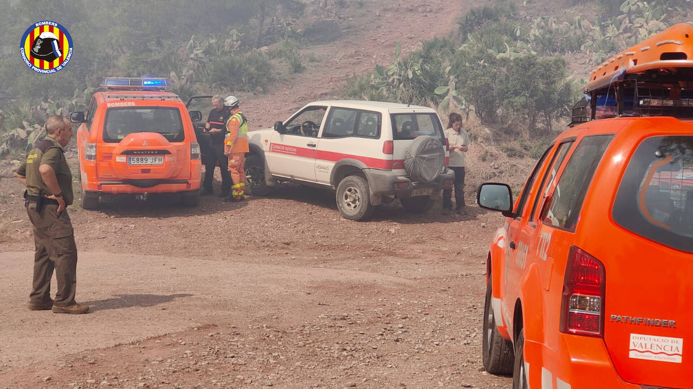 Fotos del incendio junto al monte Picayo, en la Sierra Calderona de Valencia