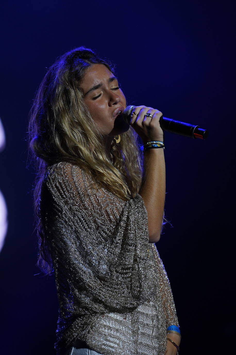 Mónica Motes, durante su actuación en Marbella.