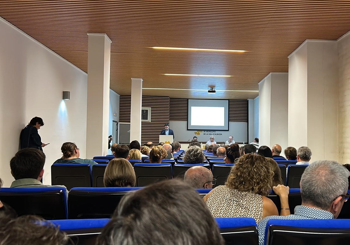 Momento del pleno de la Mancomunitat de la Vall d'Albaida.