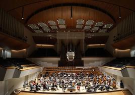 Los músicos de la Orquesta de Valencia han regresado a ensayar a la sala Iturbi.