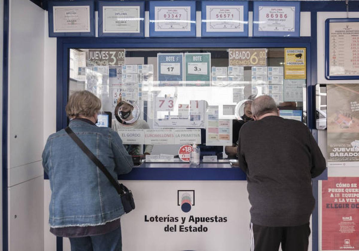 Imagen de archivo de una administración de lotería.