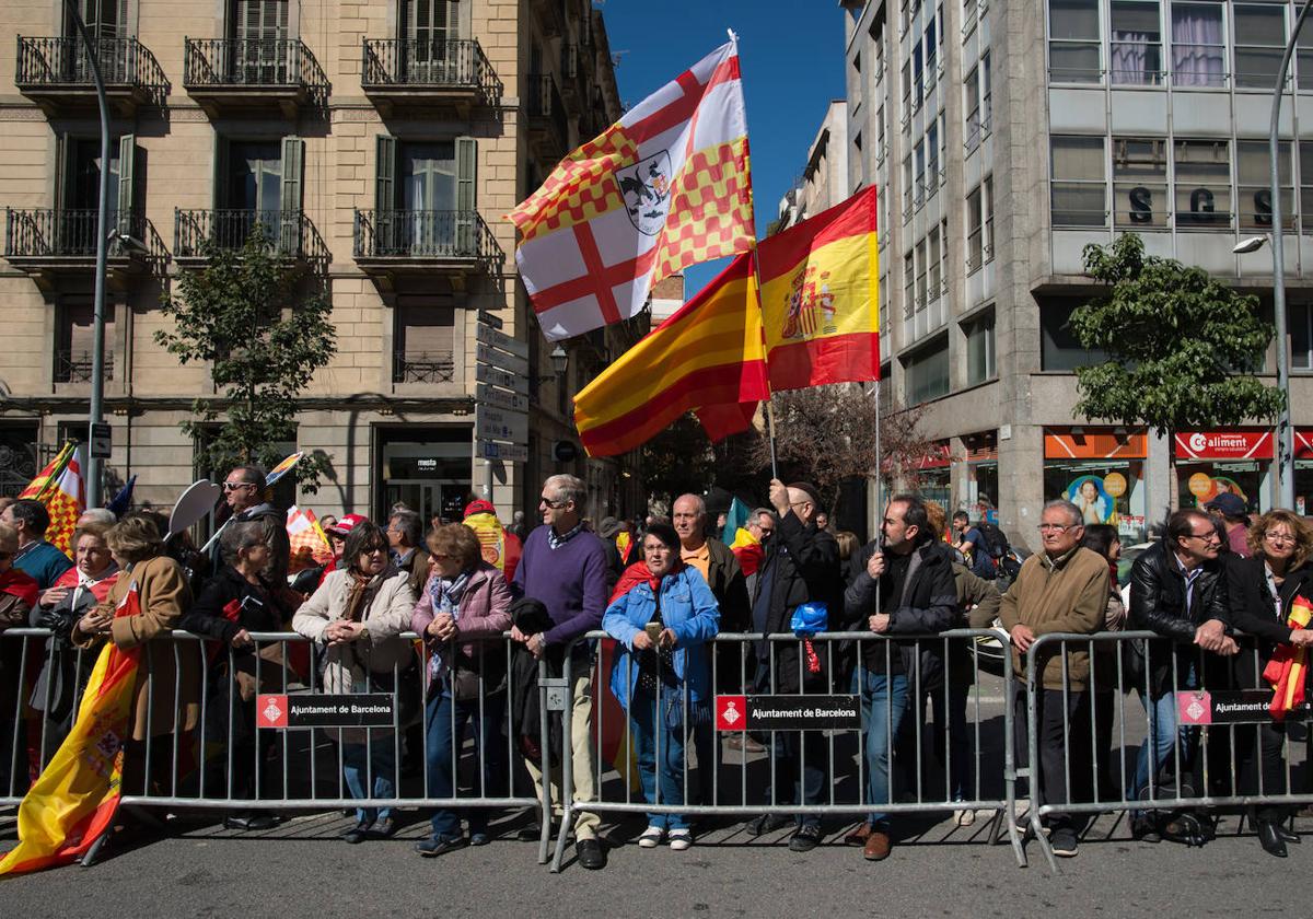 Manifestación convocada por Sociedad Civil Catalana.