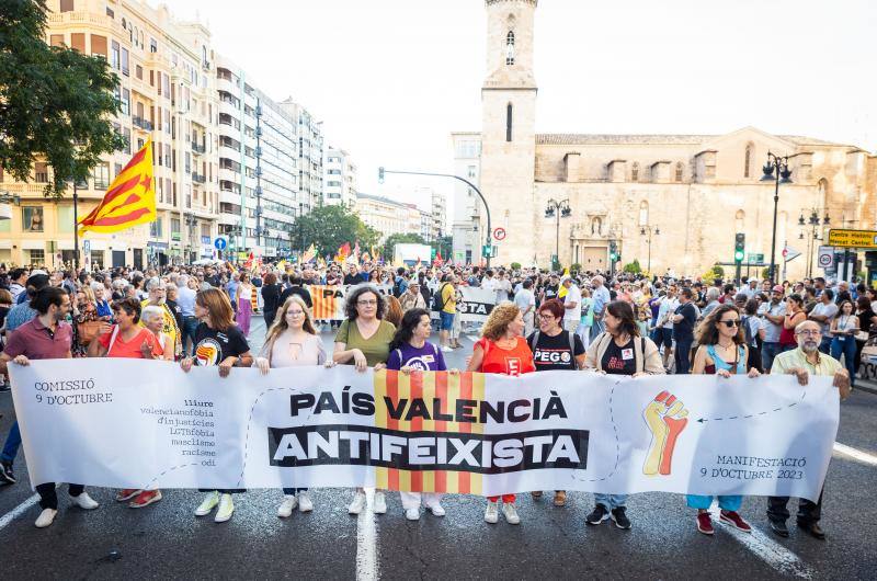 Las imágenes de las manifestaciones del 9 d&#039;Octubre