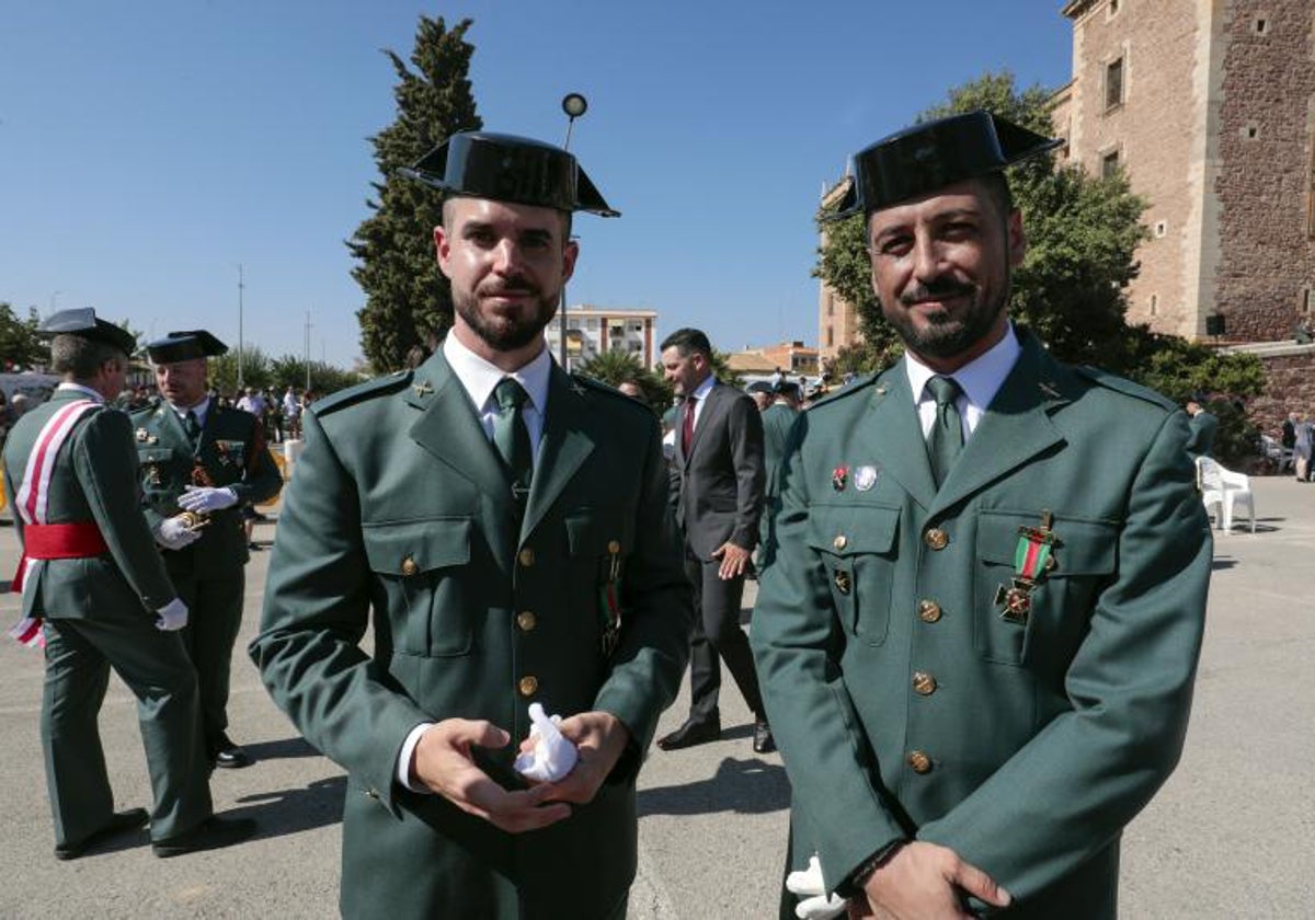 Jaime Parra y Jairo Aldonza, tras el acto protocolario este jueves en El Puig.