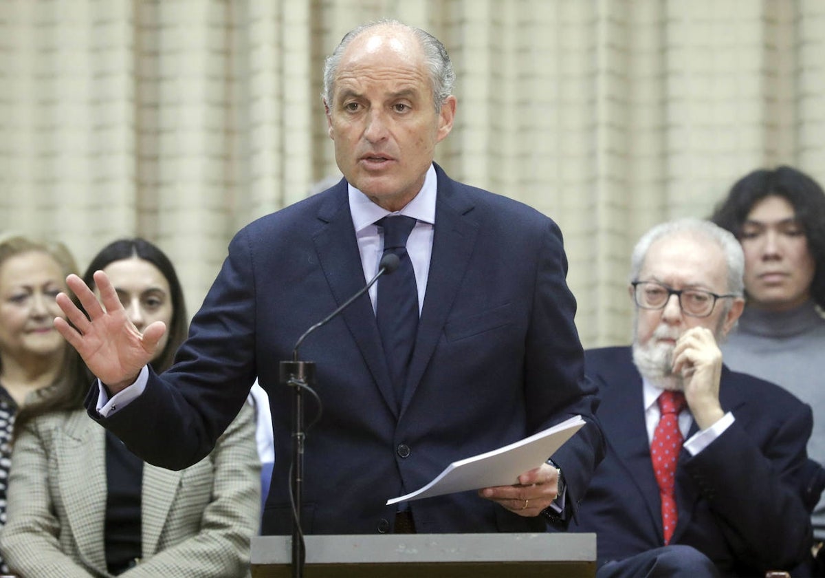 Francisco Camps, en una conferencia en Valencia.