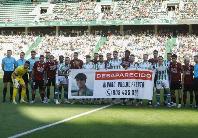 El Córdoba mostró una pancarta durante su último partido.