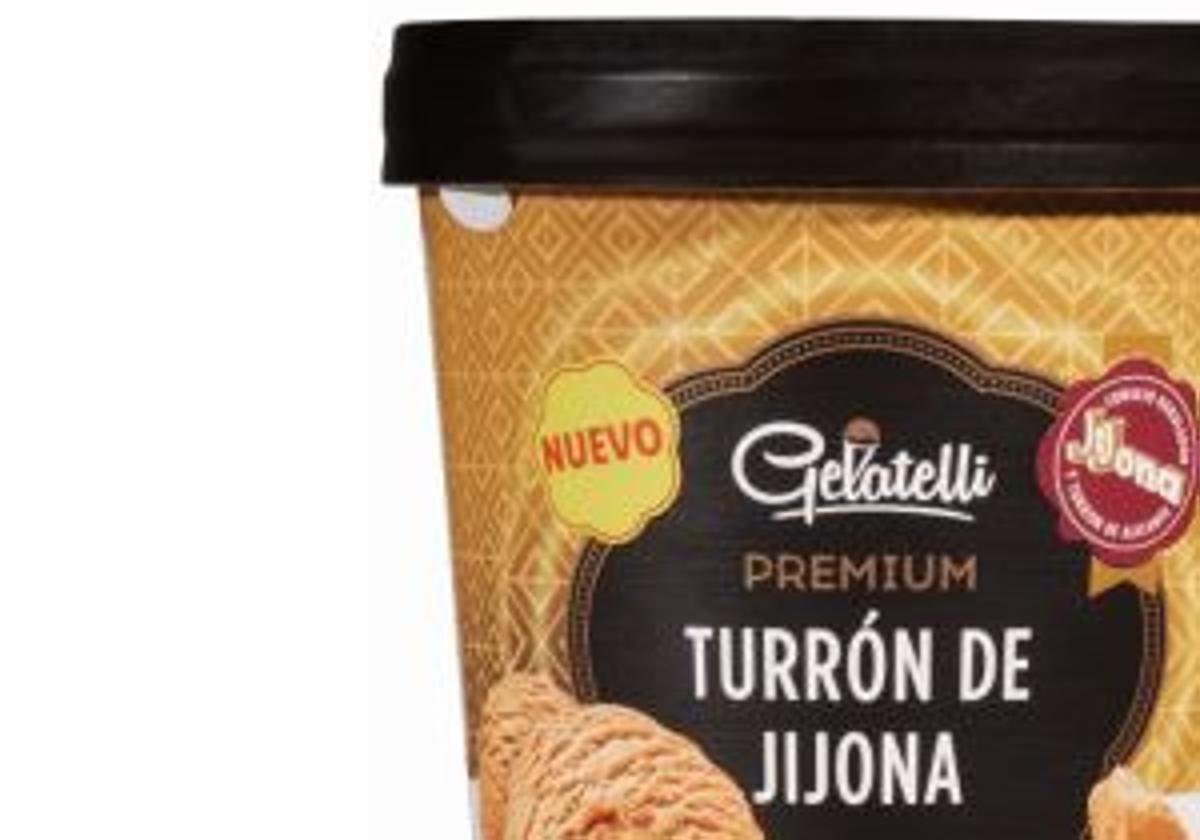 El helado Turrón de Jijona reitado por Lidl.