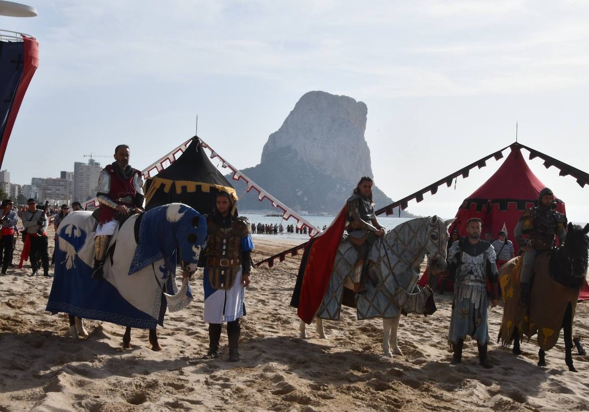 El desembarco moro en la playa del Arenal de Calp.