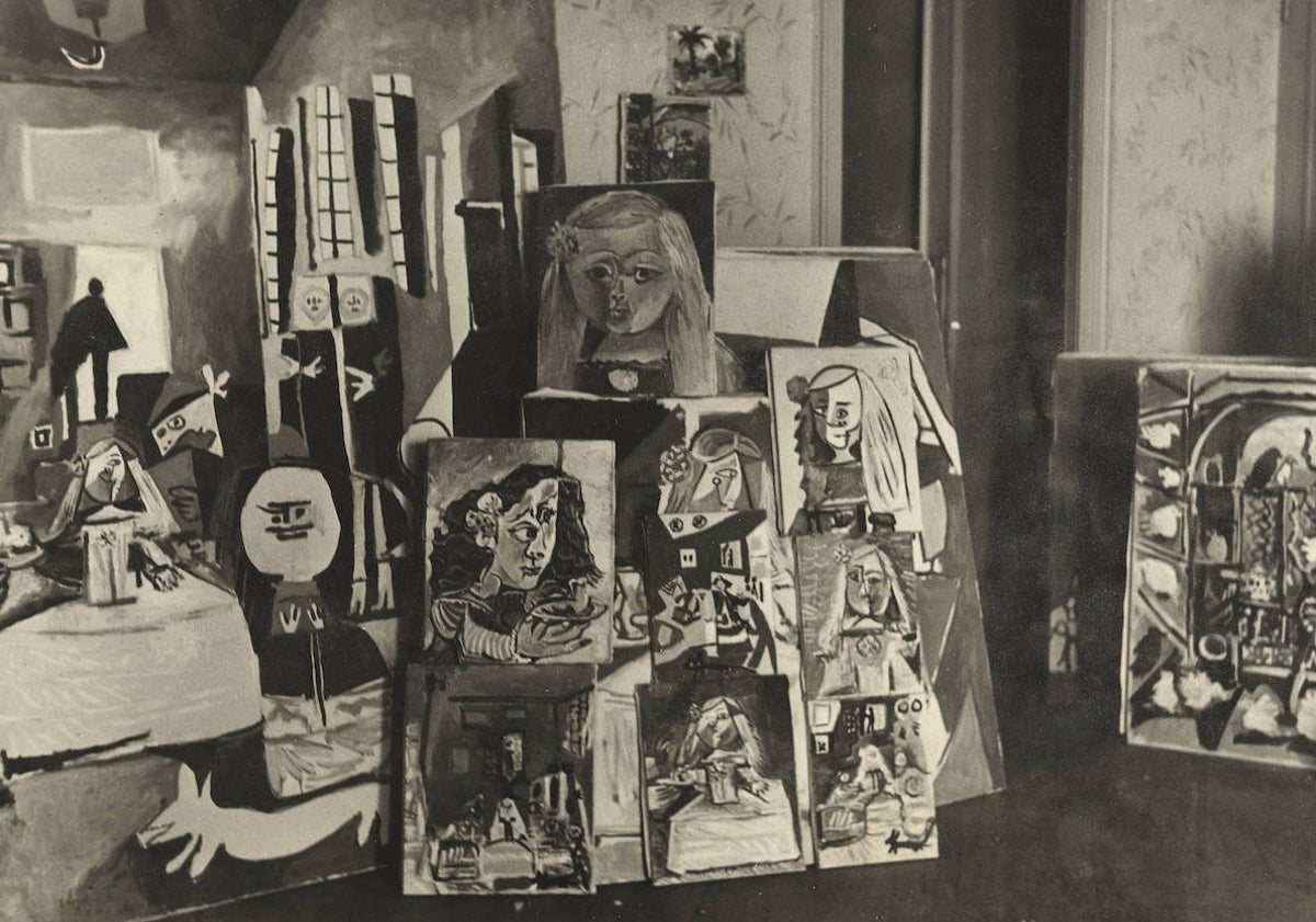 Imagen principal - Las Meninas de Picasso y Velázques revisadas por Carmen Calvo.