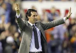 Unai Emery durante su etapa como entrenador del Valencia CF.