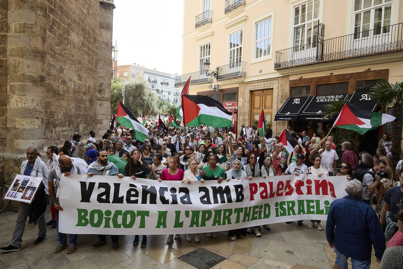 Miles de personas se manifestan en Valencia a favor de Palestina