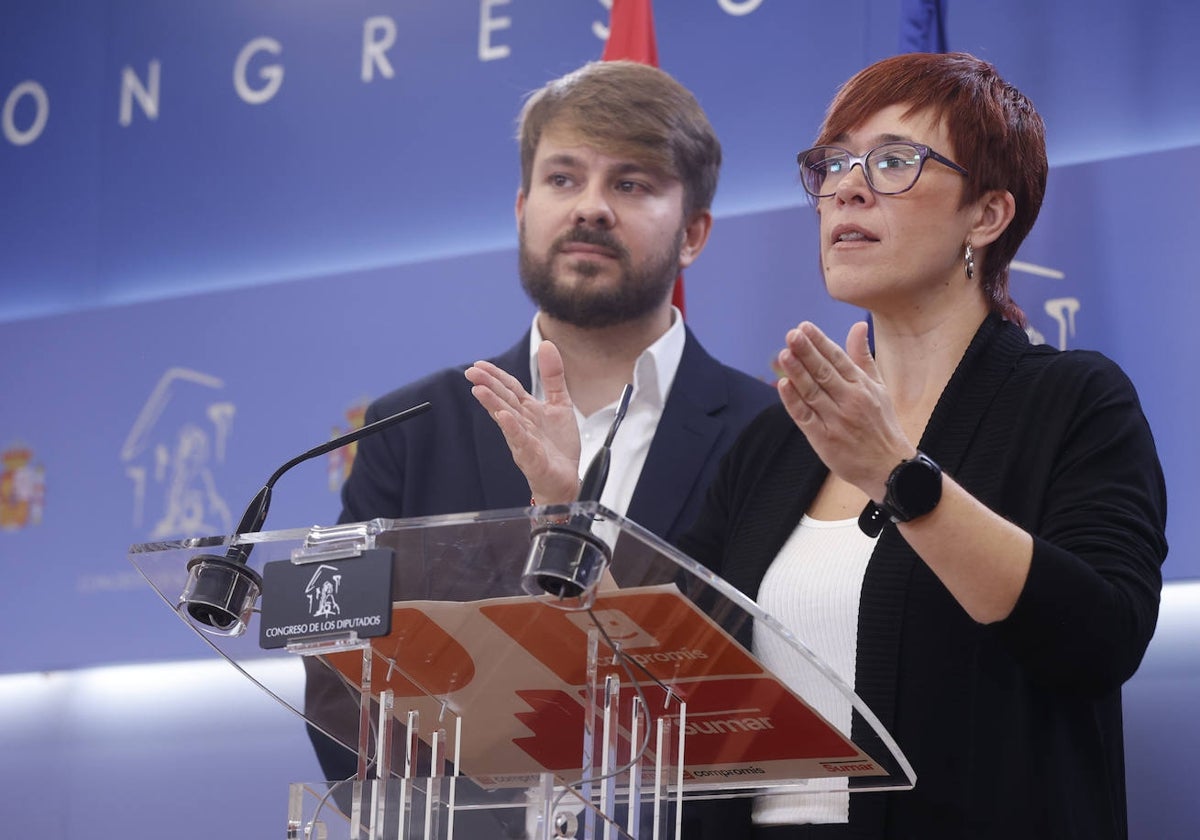 Àgueda Micó y Alberto Ibáñez, diputados de Compromís en el Congreso.