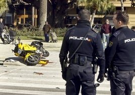 Imagen de archivo de un accidente de moto ocurrido en el paseo de la Alameda.