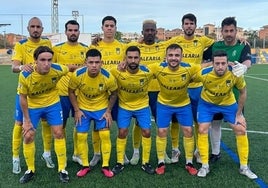 El once inicial de Dénia frente a L'Olleria CF.