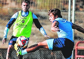 Entrenamiento del Levante, ayer en Zaragoza.