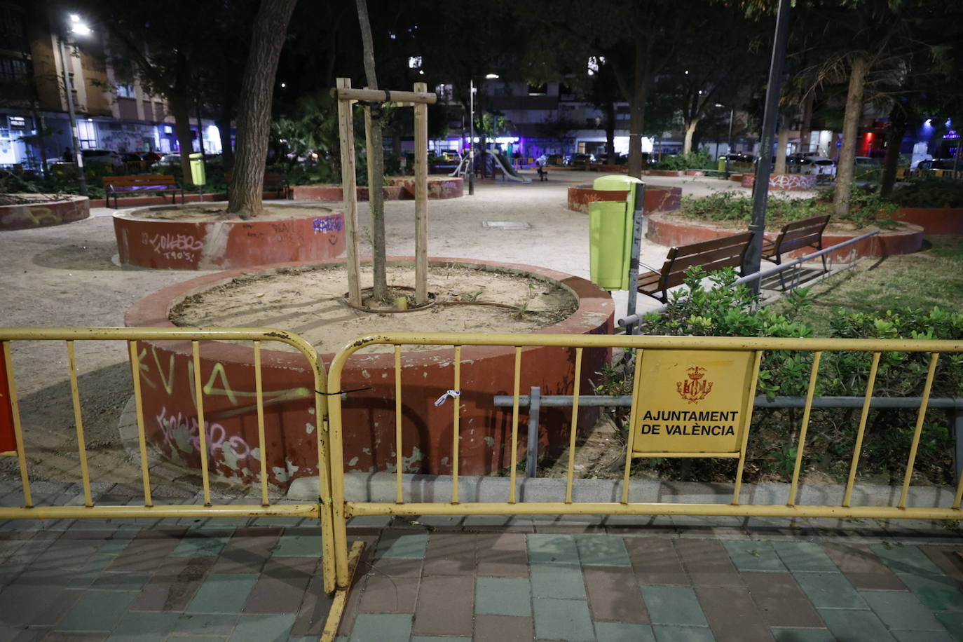 Dispositivo policial en la plaza de Honduras