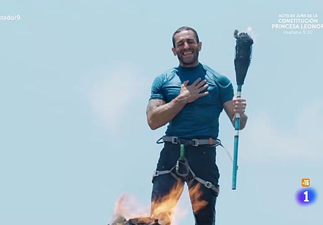 Loren, emocionado, se proclama campeón de 'El desafío'.