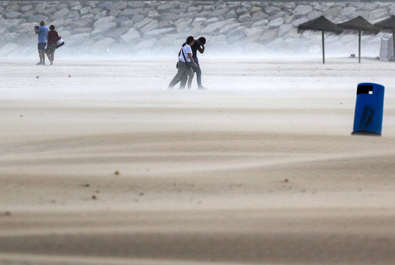 Temporal de viento en Valencia