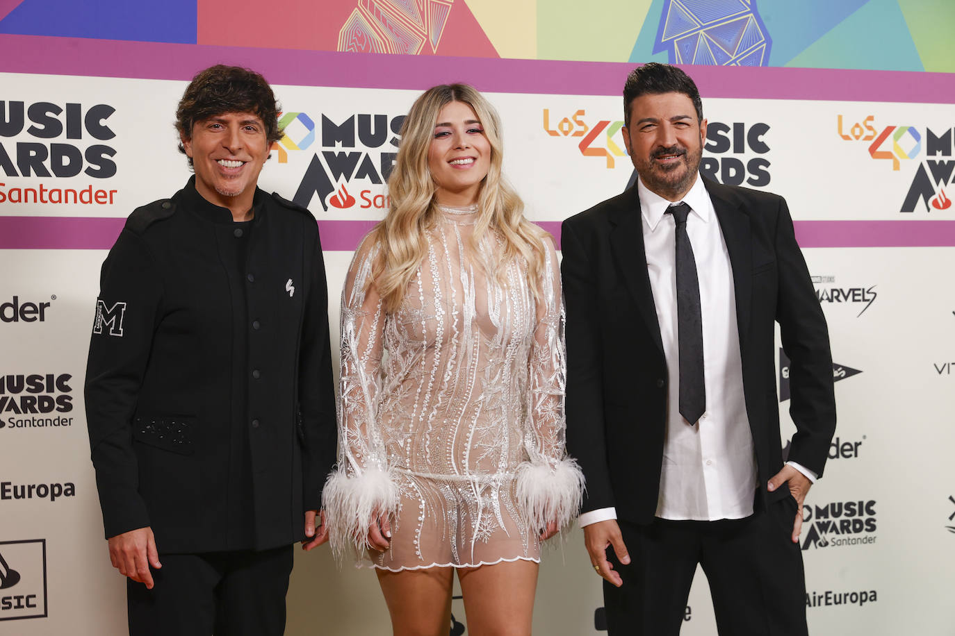 Los presentadores de Los40 Dani Moreno, Cristina Bosca y Toni Aguilar