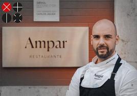 Carlos Julián, en el restaurante Ampar, del que es chef.