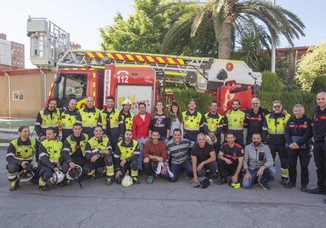 Participantes en el curso de ITS de bomberos de Valencia.