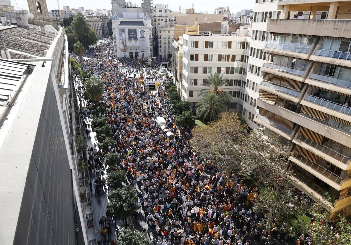 Fotos de la manifestación en Valencia contra la amnistía