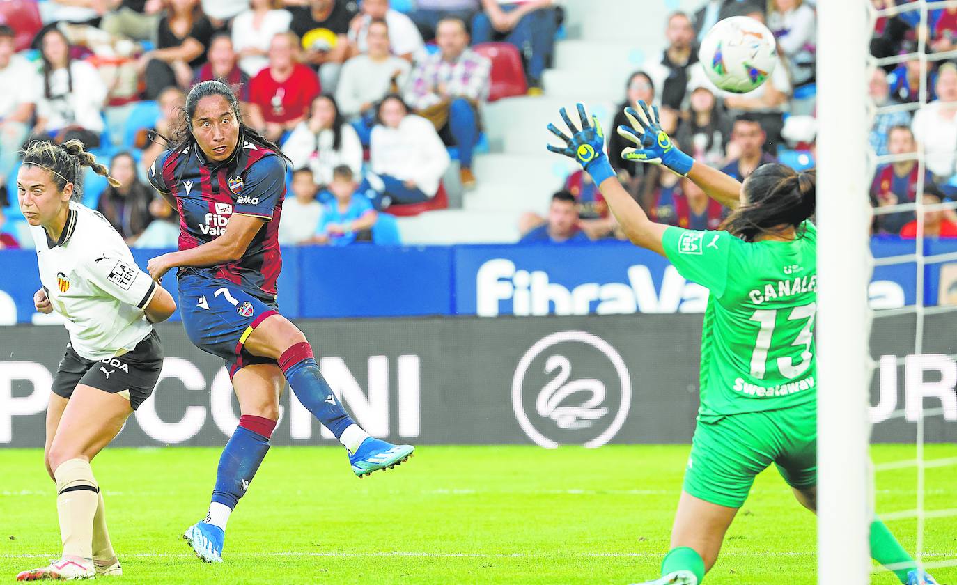 Mayra Ramírez bate a Antonia Canales.