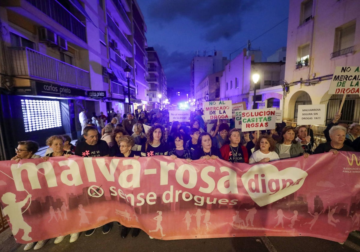 Última manifestación realizada en octubre en las calles de la Malvarrosa.