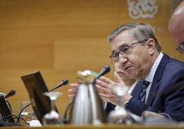 José Antonio Rovira, en su última intervención en Les Corts.