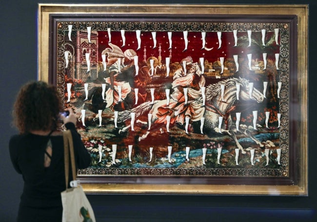 Obra de carmen calvo en la muestra.