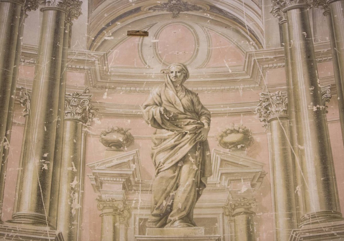 Decoración del ábside de la iglesia del Temple, obra de Filippo Fontana del siglo XVIII.