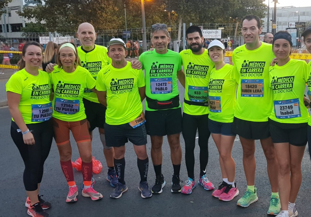 Médicos en carrera en la pasada edición del Medio Maratón.