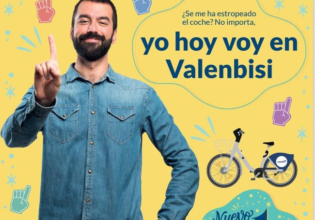 Cartel informativo sobre los bonos de un día de Valenbisi.