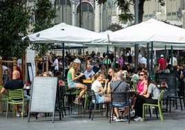 Turistas en la ciudad de Valencia.