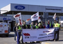 Protesta en Ford Almussafes.