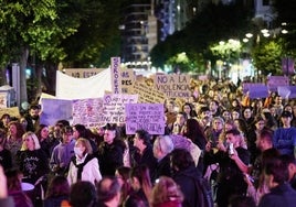 La manifestación del 25-N en Valencia en 2022.