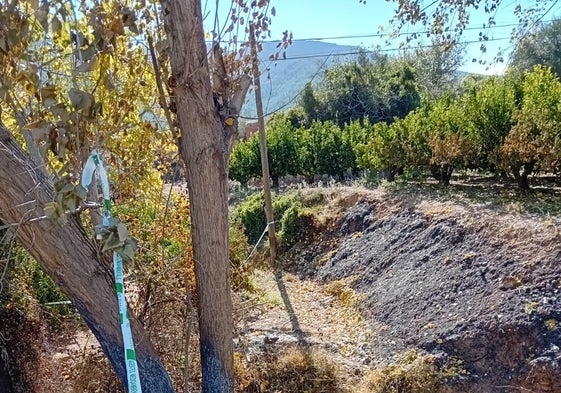 Lugar donde previsiblemente tuvo su origen el incendio.