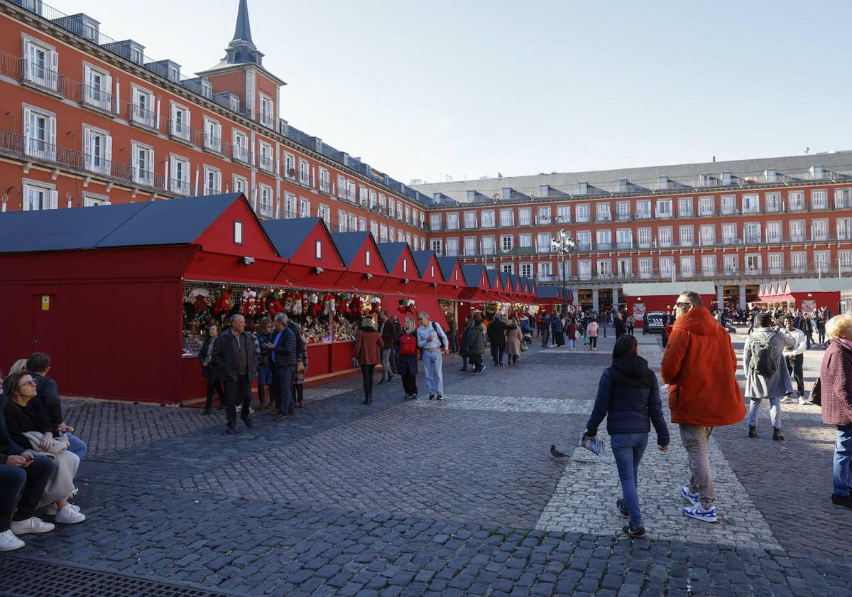 Mercadillo navideño en Madrid.