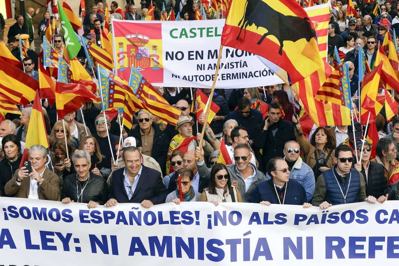 Manifestación contra la amnistía en Valencia