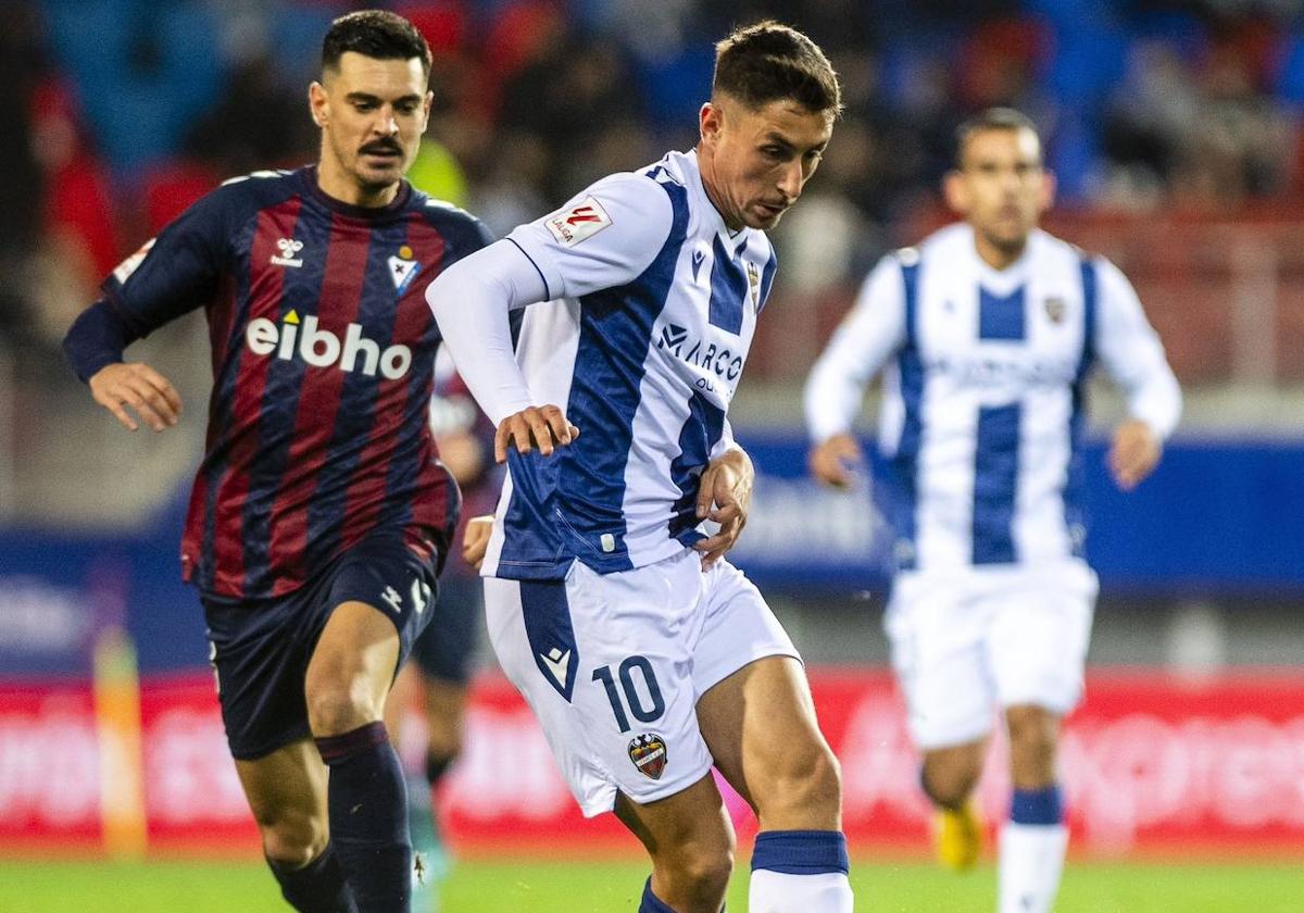 Pablo Martínez, ante el Eibar.