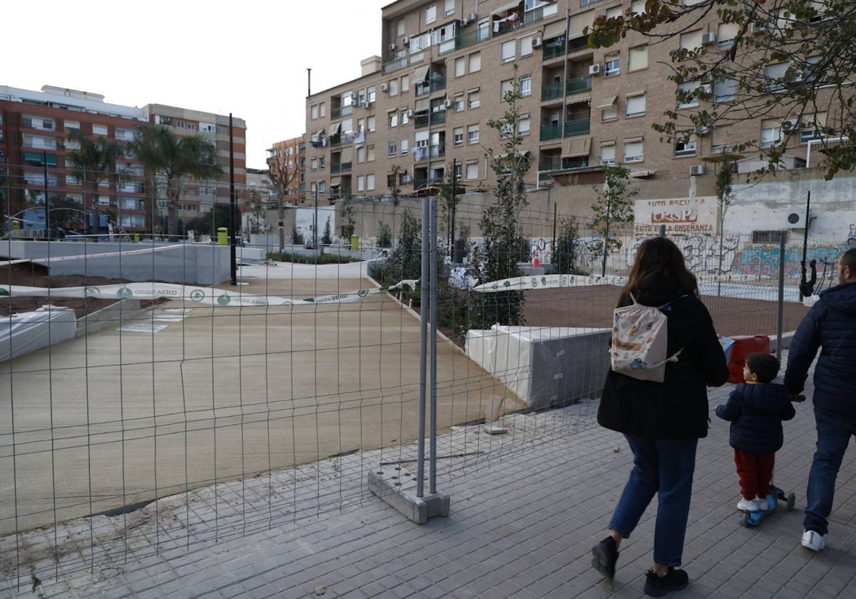 El jardín de Juan XXIII, donde se están terminando las obras.